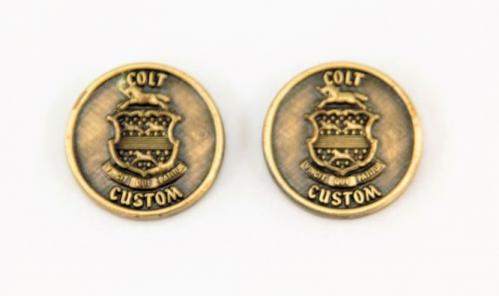 Colt Original Custom Gun Grip Medallions, Bronze